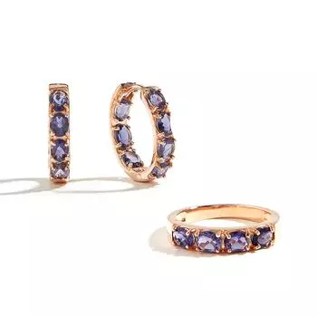 Великолепные серьги-кольца Iolire классического дизайна натурального синего цвета, модный тренд для женщин, подарков на юбилей, банкет, день рождения US RING SIZE:7# синий