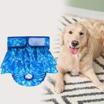 Великолепные супер мягкие привлекательные физиологические штаны для домашних животных, герметичные, возбуждающие мочеиспускание, подгузники для собак, аксессуары S синий