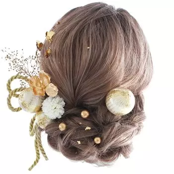 Великолепные украшения для волос, идеально подходящие для выпускных церемоний и японских фейерверков при входе в дом [LALALA], церемоний совершеннолетия, одежды, белый