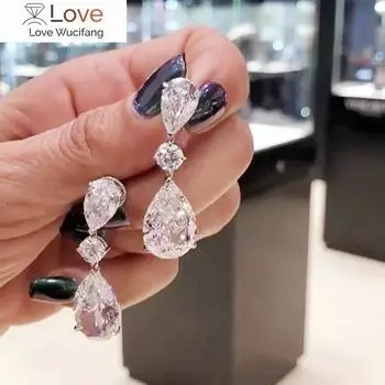 Великолепные вечерние серьги для женщин, блестящие кристаллы CZ, изысканный дизайн, аксессуары для свадьбы, роскошные женские украшения