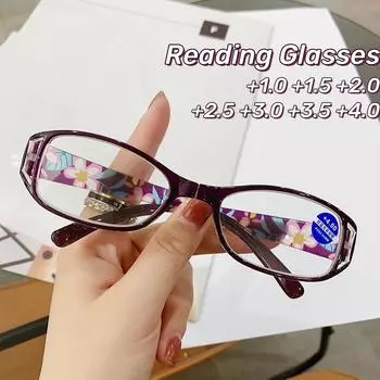 Великолепные женские очки для чтения с принтом, очки высокой четкости с защитой от синего света, сверхлегкие очки для пожилых людей при пресбиопии 1