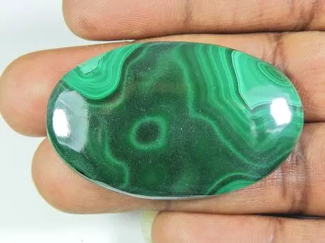 ВЕЛИКОЛЕПНЫЙ!! 29X48MM натуральный зеленый малахит овальный кабошон драгоценный камень 102 карата. ЕТ-58
