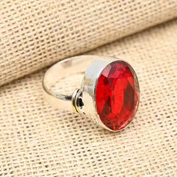 Великолепный красный гранат, драгоценный камень, ювелирное кольцо ручной работы из стерлингового серебра 925 пробы, свадебный подарок