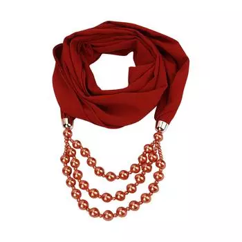 Великолепный круглый шарф с бусинами, женский шарф, аксессуары, ожерелье, этнический шарф One Size