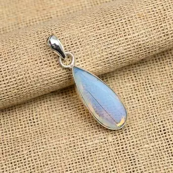 Великолепный молочный опал, ювелирные изделия ручной работы из стерлингового серебра 925 пробы для женщин 1.75 inches белый