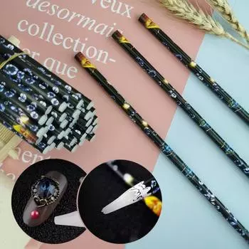 Великолепный широкий спектр применения многофункциональная ручка для дизайна ногтей стразы карандаш для маникюра DIY инструменты принадлежности белый