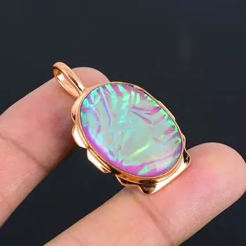 Великолепный триплетный опаловый драгоценный камень ручной работы из меди для свадебного подарка