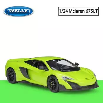 Велли 1:24 масштаба McLaren 675LT модель автомобиля из сплава, литье под давлением, металлические игрушечные автомобили, модель автомобиля, высокая имитация, коллекция, детские подарки 1:24-size:19.2*7.9*4.5cm