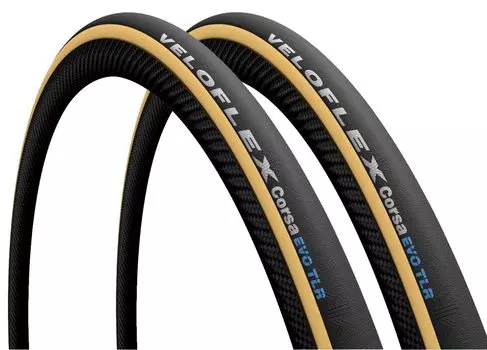 Veloflex Corsa Evo Corsa Evo TLR Tubeless Ready 2 шт., бежевый 70025C (Черная сторона)