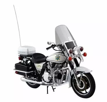 Велосипед Aoshima Bunka Kyozaisha серии Kawasaki KZ1000, полицейская пластиковая модель 1/12 № 54