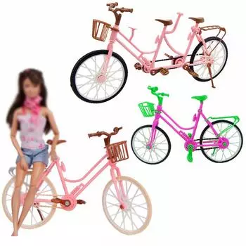 Велосипед для куклы Барби Кен кукольный домик пластиковый велосипед для занятий спортом на открытом воздухе детские игрушки набор смешанный стиль розовый/коричневый