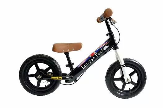 Велосипед Jeffries London Taxi Kick Bike, стальной, 12-ти педальный, черный, JP8734, стандартный тормоз, маленький *задний