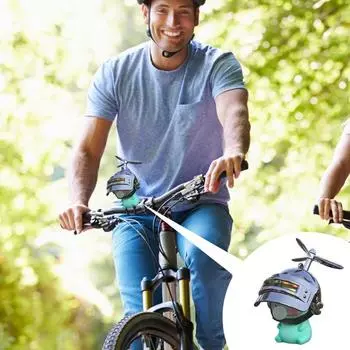 Велосипед Кот Мотоцикл Украшения Руль Детские Украшения Мультяшная Кукла Со Шлемом Руль Воздушного винта