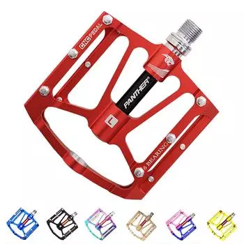 Велосипед PANTHER, изготовленный в 3 цветах, оснащенный алюминиевой хромомолибденовой педалью с ЧПУ, высокой левой и правой, двухсторонней, для шоссейно-кроссовой горной плоской педалью CE,