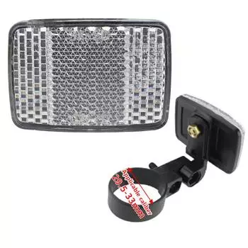 Велосипед Руль Руль Отражатель Светоотражающий Передний Задний Предупреждающий свет Защитные линзы белый