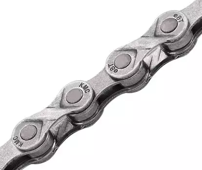 Велосипедная цепь KMC e8 EPT 136 звеньев Цепь для электровелосипедов 60881 TURBO-L Защищенная от ржавчины Электровелосипеды 6-8 скоростей
