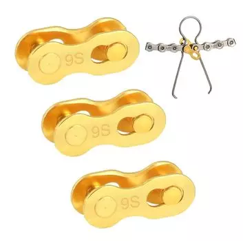 Велосипедная цепь Missing Link 9S Speed, быстросъемное звено с плоскогубцами, многоразовые, 3 комплекта