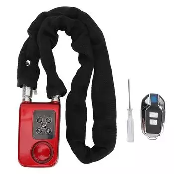 Велосипедная цепь с сигнализацией, пультом дистанционного управления и 4-значной комбинацией для поиска транспортного средства, защита от кражи велосипеда без ключа