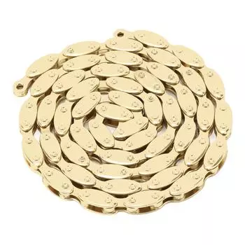 Велосипедная цепь высокой прочности односкоростная 100-звенная золотая оливковая велосипедная цепь для фиксированной передачи для велосипеда BMX