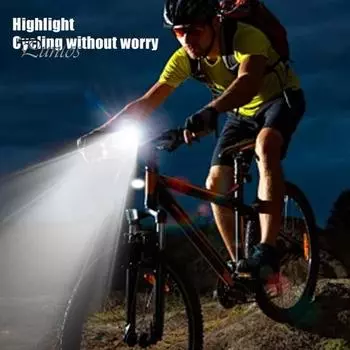 Велосипедная фара 4 уровня регулируемая водонепроницаемая USB перезаряжаемая высокая яркость ночная езда шоссейный горный велосипед передний фонарь велосипедные аксессуары чёрный