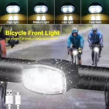Велосипедная фара для велосипеда Задний фонарь для велосипеда Водонепроницаемый светодиодный автомобильный фонарь USB-аккумулятор Яркий фонарик Оборудование для ночной езды