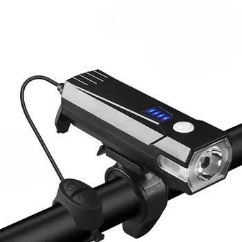 Велосипедная фара T6, двойная лампа с бусинами, высокий люмен, звуковой фонарь с зарядкой через USB, многофункциональный фонарь для ночного катания на горном велосипеде