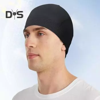 Велосипедная кепка унисекс, быстросохнущая спортивная шапка с защитой от УФ-излучения, охлаждающая кепка с черепом, высокоэластичная подкладка для шлема, спортивная кепка для уличного велосипеда, бега MTB серый