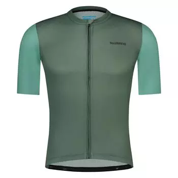 Велосипедная майка SHIMANO ARIA с коротким рукавом, восстановление, зеленая, M, расчетная цена (Европейский размер) Рост 172-178см