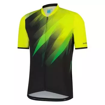 Велосипедная майка SHIMANO KITA Zip Jersey 2023 Модель Неоновый желтый M Предполагаемая (Европейский размер) Рост 172-178см