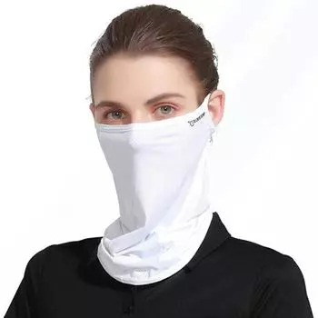 Велосипедная маска для лица унисекс Ice Silk дышащая Балаклава ультрафиолетовая маска для лица УФ-блокирующая военная бандана многокамерный шарф-гетр белый