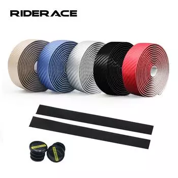 Велосипедная обмотка для руля EVA PU шоссейный велосипед руль обмотка ремень противоскользящая амортизирующая велосипедная обмотка +2 заглушки аксессуары красный
