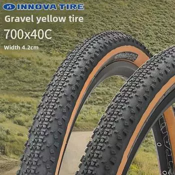 Велосипедная покрышка Innova Yellow Edge Off-Road Gravel 700x40c, сверхлегкая и устойчивая к проколам