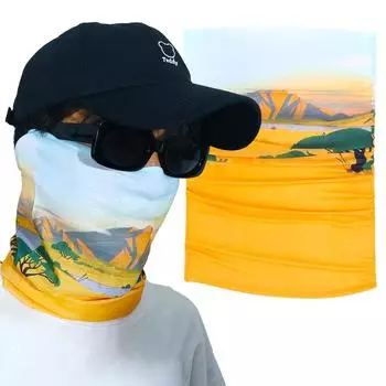 Велосипедная повязка на голову Маска Бандана Полиэстеровая бандана с принтом Велосипедный шарф для лица Бесшовная бандана A