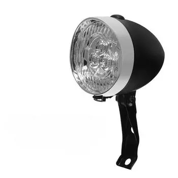 Велосипедная ретро-фара, 3-светодиодная батарея, фонарь для верховой езды, старомодный светильник с двумя или восемью полосами, фара для велосипеда, декоративный светильник чёрный