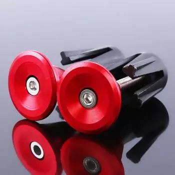 Велосипедная ручка, концевые заглушки, велосипедные алюминиевые ручки для руля, концевые заглушки, велосипедные детали One Size красный