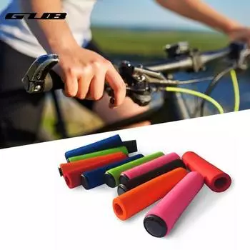 Велосипедная ручка, удобный противоскользящий силиконовый мягкий чехол на руль для езды на велосипеде оранжевый