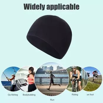 Велосипедная шапка-череп, дышащий велосипедный шлем, быстросохнущая шапка для бега (черный)