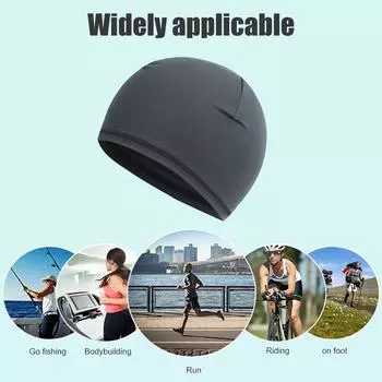 Велосипедная шапка-черепица Велосипедный шлем Анти-УФ Беговая быстросохнущая шапка (Темно-серый)