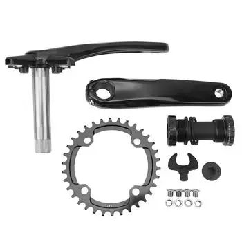 Велосипедная шатуны 34T Hollow 170MM Интегрированный комплект шатунов и звездочек для езды на велосипеде от 9 до 12 скоростей