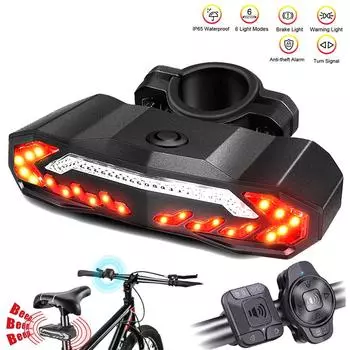 Велосипедная сигнализация задний фонарь противоугонный водонепроницаемый велосипедный стоп-сигнал сигнализация USB перезаряжаемый автоматический индукционный велосипедный задний фонарь