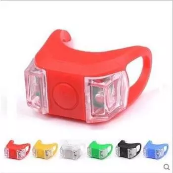 Велосипедная силиконовая лампа-лягушка, лампа-лягушка шестого поколения, предупреждающая двойная светодиодная бинокулярная лампа, аксессуары и оборудование для велосипеда синий