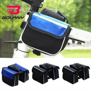 Велосипедная сумка Противоударная светоотражающая полоса с защитой от трещин Большая вместимость Высокая прочность 3-в-1 Велосипедная передняя балка Верхняя трубка Седельная сумка Аксессуары для велосипеда красный