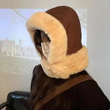 Велосипедная термошапка для полетов, плюшевая замшевая шапка Rafa, женская осенне-зимняя шапка с защитой от холода 56cm-60cm