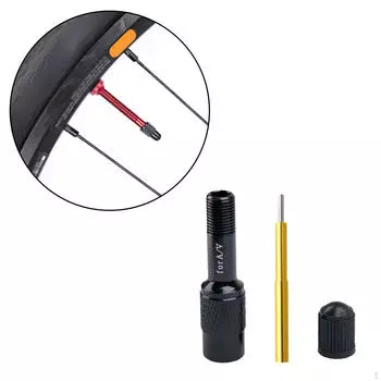 Велосипедная вилка клапан насос адаптер удлинитель алюминиевый сплав удлинитель преобразователь сопло чёрный