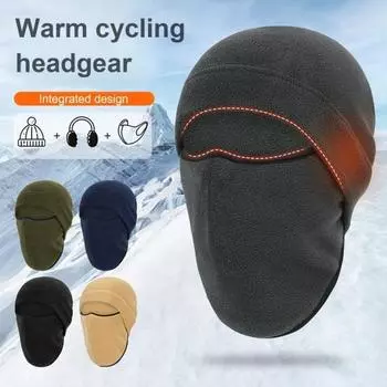 Велосипедная защита для лица теплая зимняя холодная погода для мужчин и женщин на открытом воздухе ветрозащитная чёрный