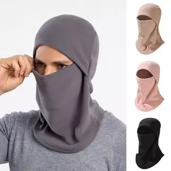 Велосипедная защитная шапка для лица теплая зимняя ветрозащитная для мужчин и женщин для катания на лыжах, езды на мотоцикле, шейный платок с капюшоном, шапка-бини розовый