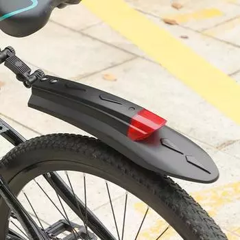 Велосипедное крыло, универсальное переднее/заднее крыло для горного шоссейного велосипеда, крылья, крыло, защита колеса с задним фонарем, MTB, велосипедные крылья CHINA