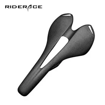Велосипедное седло из углеродного волокна 3K для горного велосипеда, глянцевое матовое шоссейное велосипедное сиденье, подушка для мужчин и женщин, аксессуары для езды чёрный