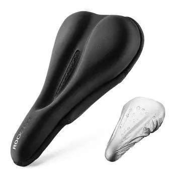 Велосипедное седло ROCKBROS с эффектом памяти, пена Super Hurt Your Cross, включает в себя водонепроницаемый шоссейный горный крест, может быть установлен со светодиодным чехлом, подушкой, толстым, чёрный