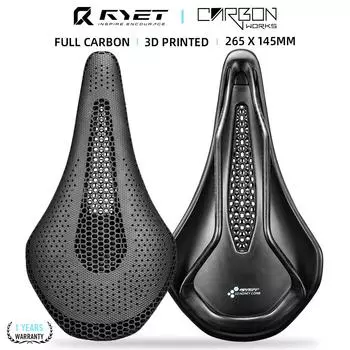 Велосипедное седло RYET Ultra Full Carbon 3D Printed, 205 г, высокомодульное углеродное волокно, основание для седла для горного велосипеда, 145 мм